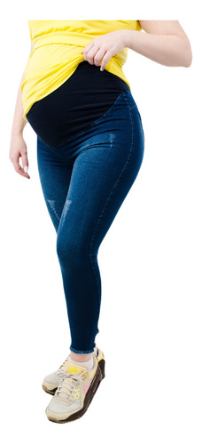 Jeans Maternal Tobillero