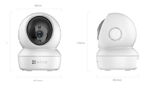 Cámara De Seguridad Domo Ezviz H6c Color Blanco