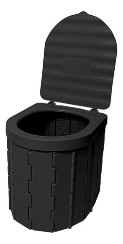 Inodoro Portátil Para Camping, Cubo Plegable Para Negro