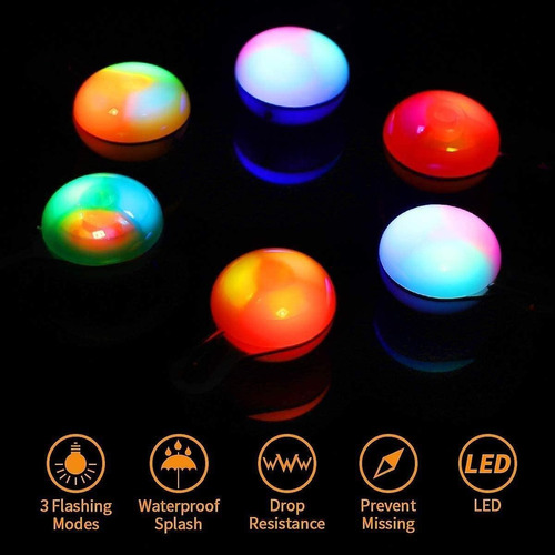 - 6 Luces For Collar De Perro Y Gato Con Clip, Colgante Led