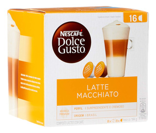 Nescafe Dolce Gusto Latte Macchiato Café, 16 Cápsulas/caj.