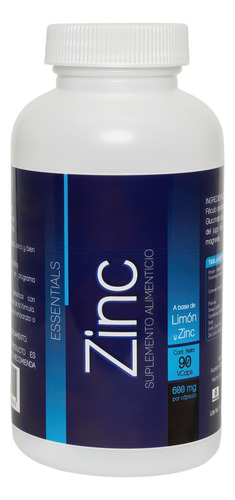 Zinc - 90 Cápsulas - N L S Essentials Sin Sabor