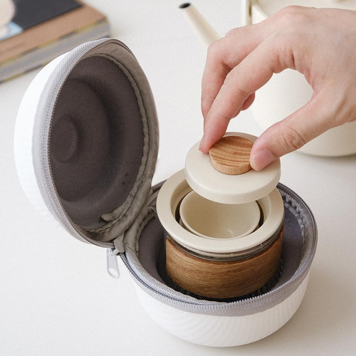 Juego De Tetera De Vidrio Infusor Colar Té De Hojas Su...