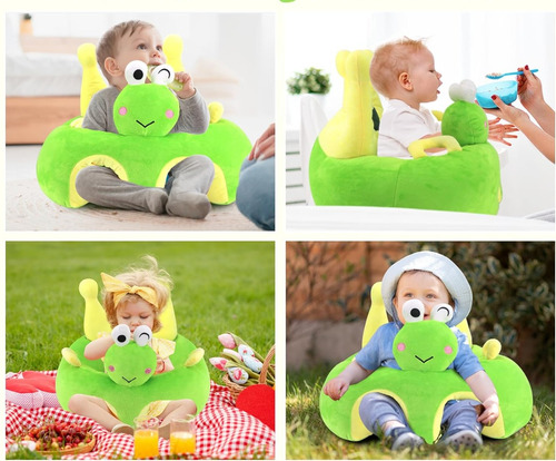 Bebé Sillón Soporte Sentar Dinosaurio Perrito Cerdito Conejo Verde