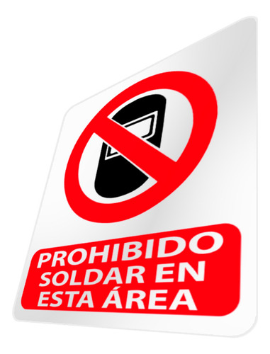 Letrero Prohibido Soldar En Esta Área Señalética Cartel