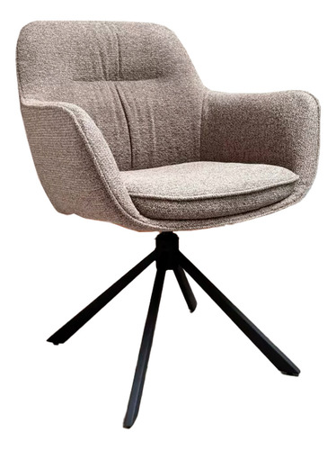 Silla De Diseño Bled Para Comedor Living Tapizado Bouclé Vison