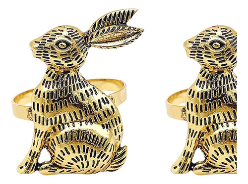 Servilleteros De Conejo De Pascua, Adorno Con Hebilla Oro