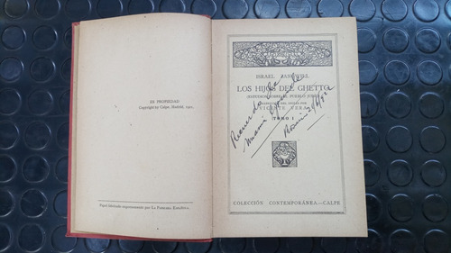 Los Hijos Del Ghetto - Israel Zangwill - 1921 Tomo 1 (Usado)