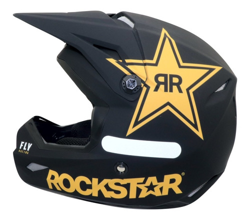 Capacete Motocross Fly Rockstar Kinetic Fibra De Vidro