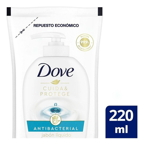 Refill Jabón Líquido para las manos Dove Antibacterial X 220 mL