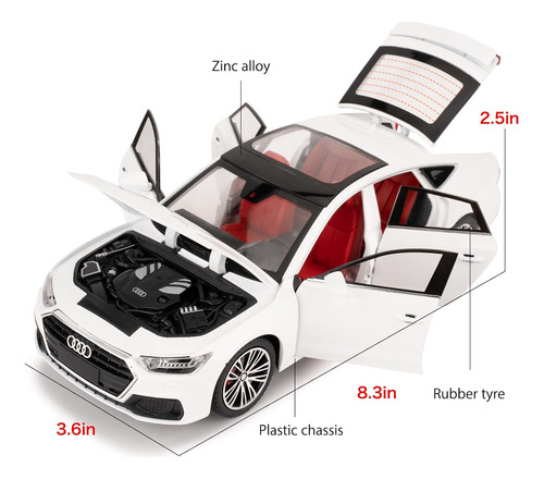 Auto De Juguete Compatible Con Modelo Audi A7 1:24, Auto Col