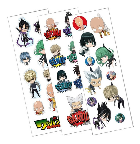 Plancha De Stickers De Anime De One Punch Man