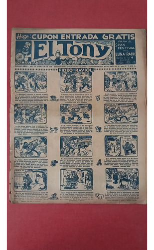 Historieta El Tony 18 De Enero De 1939 Año 9 Nro. 539