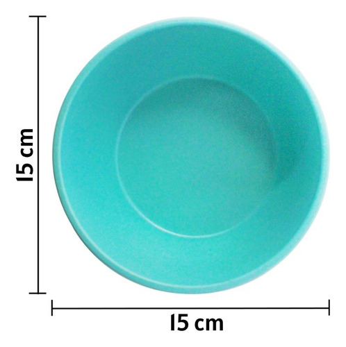 Set 6 Bowl Redondos De Melamina Diseño Colores Lisos 15 Cm