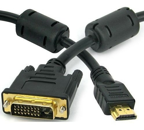 Cabo Dvi-d Dual Link X Hdmi Blindado Banhado A Ouro