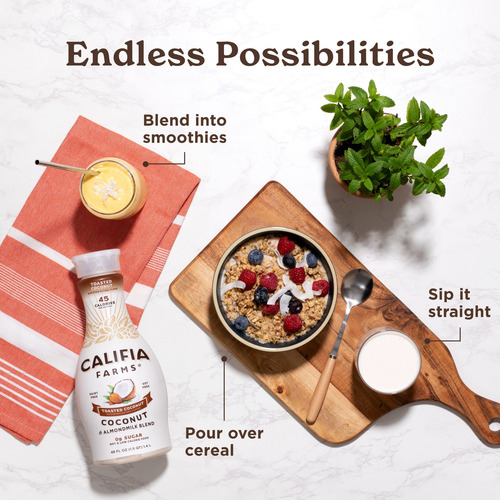 Califia Farms Cero Azúcar, Leche De Coco Y Almendras 1.4 L.