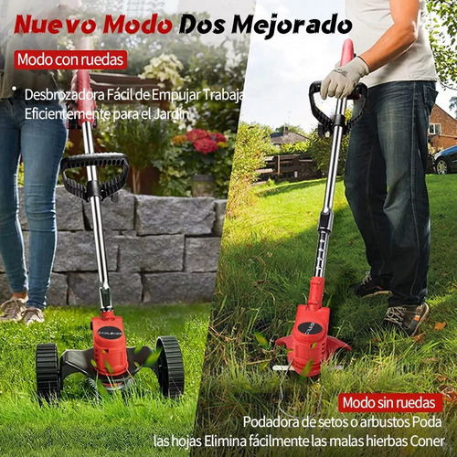 Desbrozadora Inalámbrico Podadora Kit 2 Baterías De Potencia