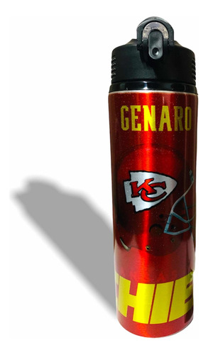 Cilindro Para Agua Kansas City Chiefs Color Rojo