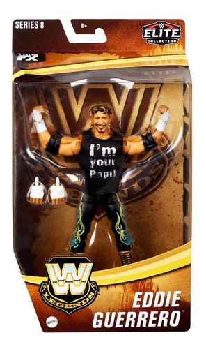 Imagen 5 de 6 de Figura Wwe Mattel Elite Luchador Eddie Guerrero Legends 8