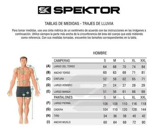 Traje Lluvia Hombre Negro Xl Spektor