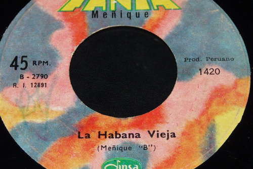 Jch- Meñique La Habana Vieja Salsa Guaguanco 45 Rpm