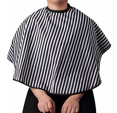 Professional Striped Short Length Salon Cutting Cape, Salon 