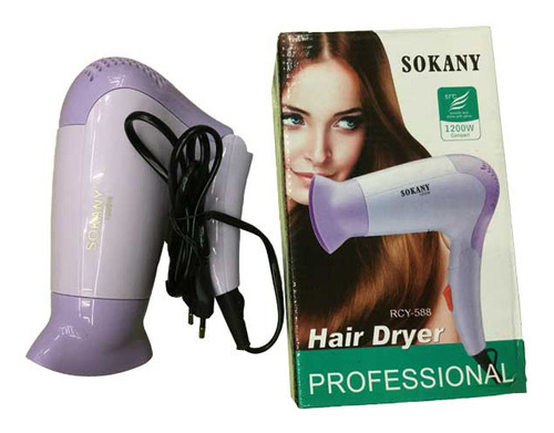 Secador De Pelo Sokany Ideal Para Viaje 2 Velocidades Color Rosa