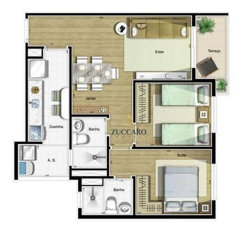 Apartamento À Venda, 62 M² Por R$ 334.900,00 - Vila Rosália - Guarulhos/sp - Ap16073