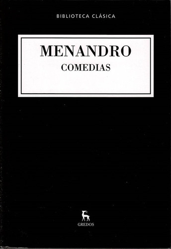 Comedias (menandro) Editorial Gredos