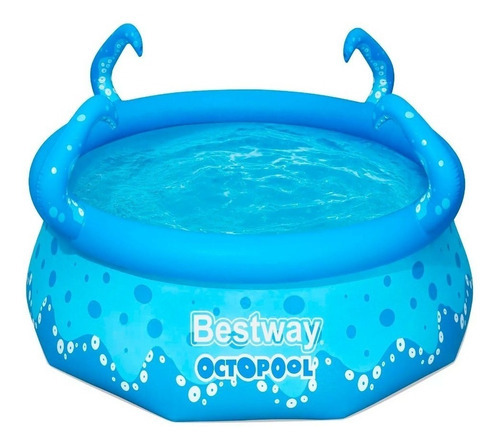 Alberca Semi Inflable Bestway Tentáculos 274x76 Cm Mod 57396 Color Arcoiris