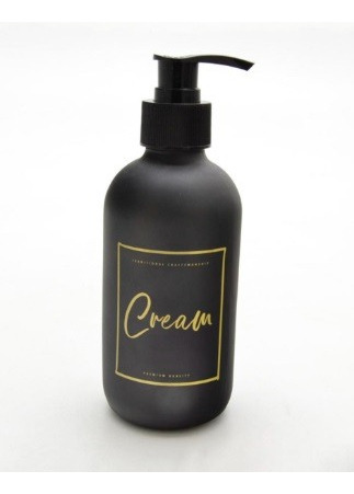 Porta Creme Vidro 250ml Fosco Preto