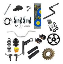 Comprar Guidão E Mesa Freios Pedivela Kit Bike Completo Mtb Caloi M