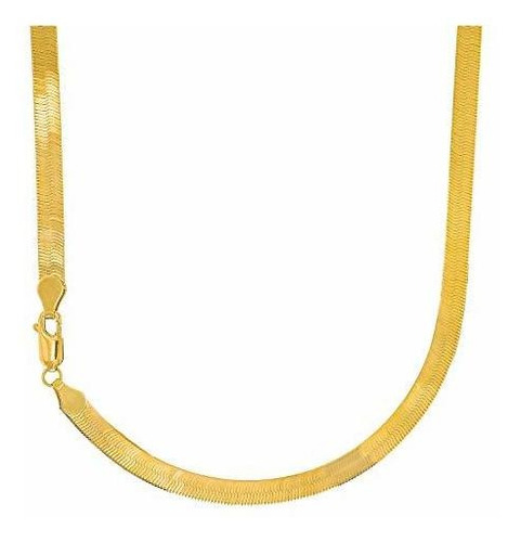 Collar Herringbone Flexible Oro Amarillo 14k