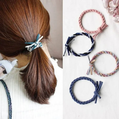 Lindas Cintas Para El Pelo Simples Coreanas Tejidas De Cuero