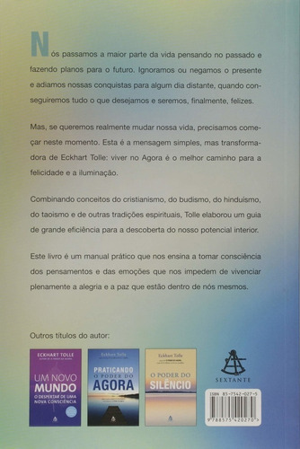 Livro Fisico O Poder Do Agora De Eckhart Tolle
