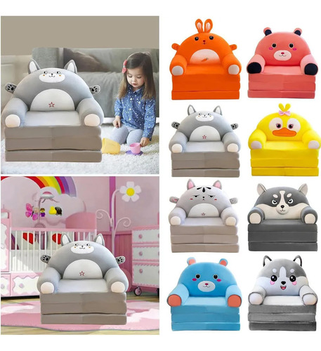 Sofá Plegable Para Niños Hjb, Sillón, Funda Lavable, Cama