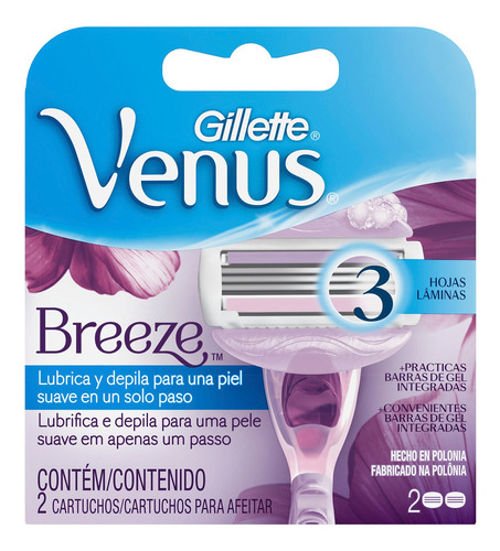 Gillette Venus Breeze Cartuchos Para Afeitar 2 Unidades