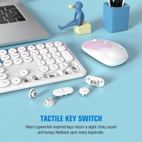Mobifice Graffiti Blue 2.4g - Juego De Teclado Y Mouse Inalá