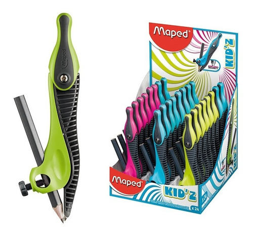 Imagen 2 de 2 de Compas Maped Kid'z Con Abrazadera Para Lapiz