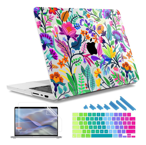 Funda May Chen Para Macbook Pro 14 M1 Pro/max +c/tec Floral3
