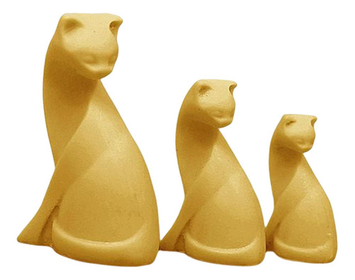 3 Figura De Gato En Miniatura 1/12, Estatua Coleccionable