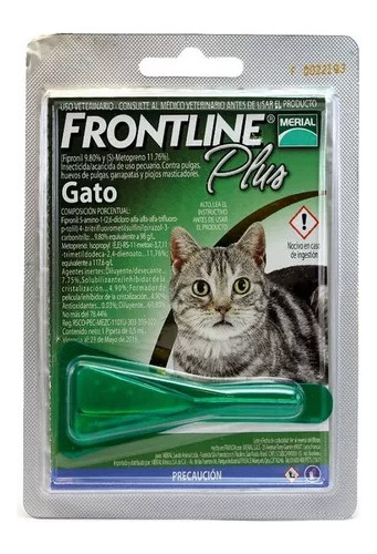 Frontline Plus Pipeta Anti Pulga Piojo Garrapata Gato