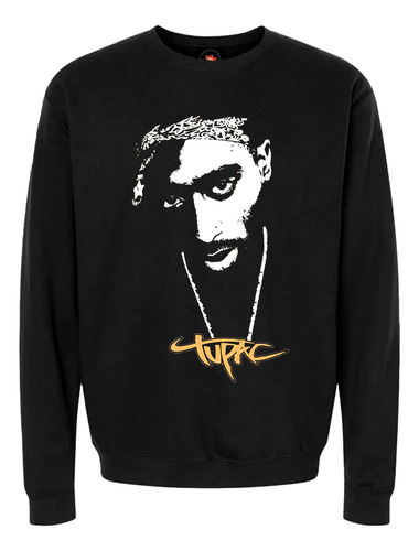 Buzo Estampado Varios Diseños Tupac Blanco Y Negro