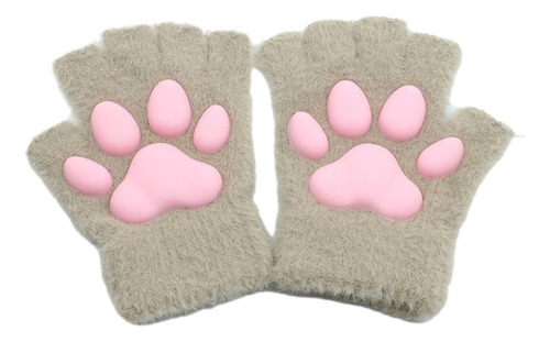 Guantes Para Cosplay Con Forma De Pata De Gato, Sin Dedos, B