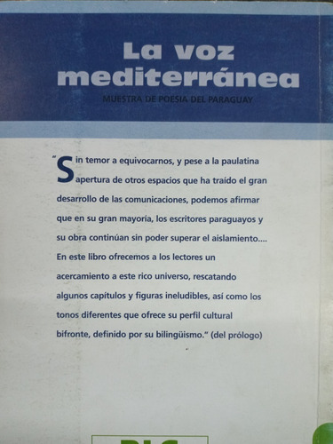 Imagen 2 de 4 de La Voz Mediterranea * Poesia Del Paraguay * Imfc