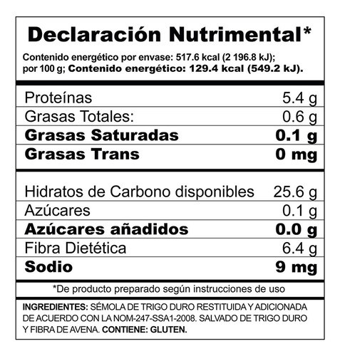 Pasta Yemina Plumilla No.2 Con Fibra 200g