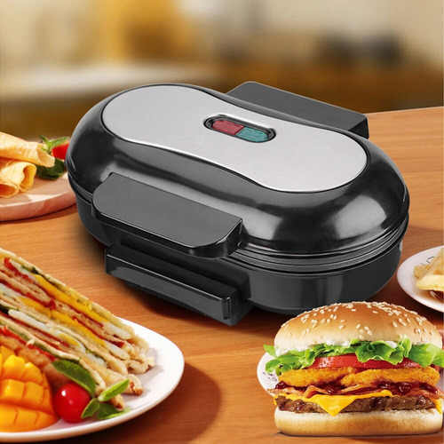 Maquina Para Hacer Hamburguesas Multiuso Raf Color Negro