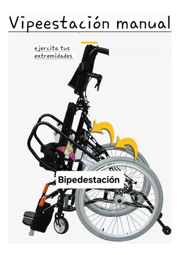 Silla Bipedestadora Manual Negro (Usado)