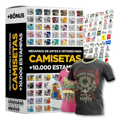 comprar Megapack De Artes E Vetores Para Estampas De Camisetas
