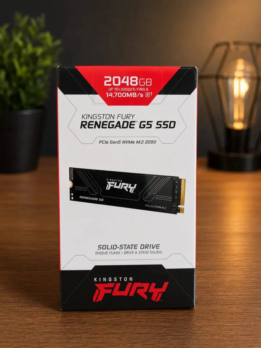 SSD 2TB NVMe PCIE 5.0 M.2 2280 Kingston Fury Renegade G5 SFYR2S/2T0 Até 14.800MB/s